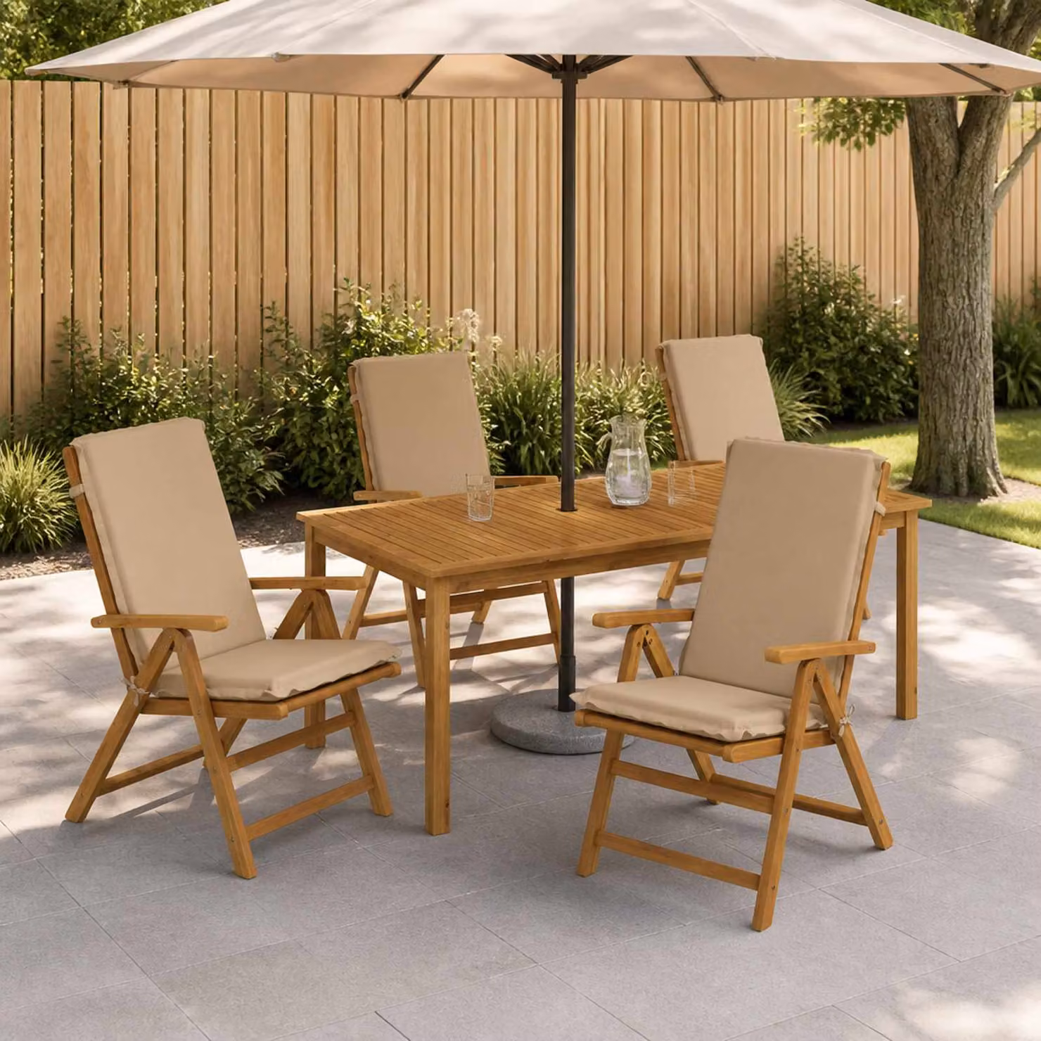 vidaXL Cuscino per sedia a schienale alto GEMERT 4 pz 100% Poliestere