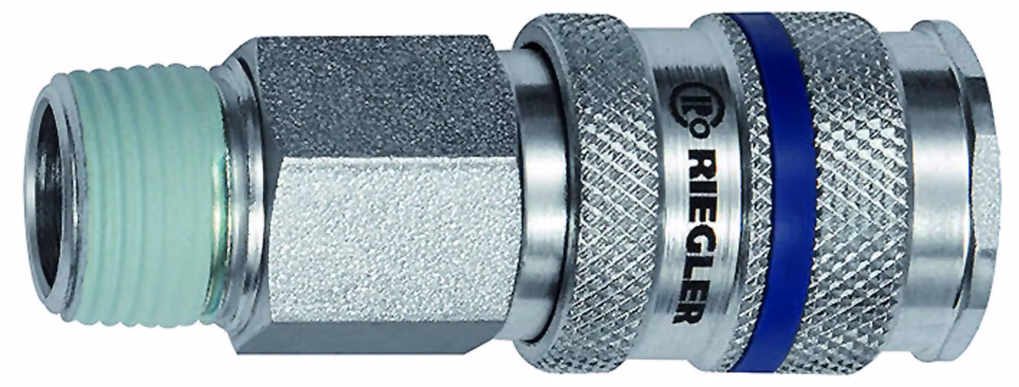 Riegler attacco rapido NW 7,8 acciaio R 1/4 AG - 141512