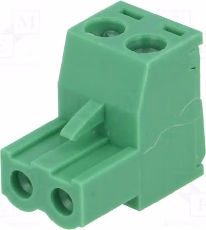 2 connettori a morsetto disattivabili, connettori da 5 mm, configurazione dritta: 2 femmine, modello 326-021-14, connettori a innesto