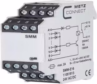 METZ CONNECT SMM-E16 Relè di potenza bianco (11051813)