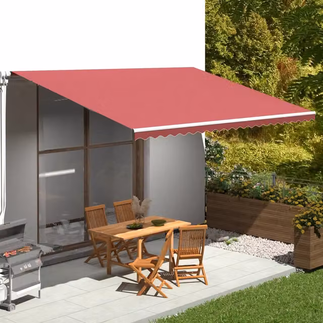 Tessuto di ricambio per tenda da sole vidaxl in poliestere, colore rosso, L: 500 cm x P: 350 cm – 1