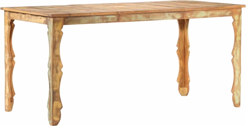 The Living Store Tavolo da pranzo 160×80×76 cm Legno massiccio riciclato