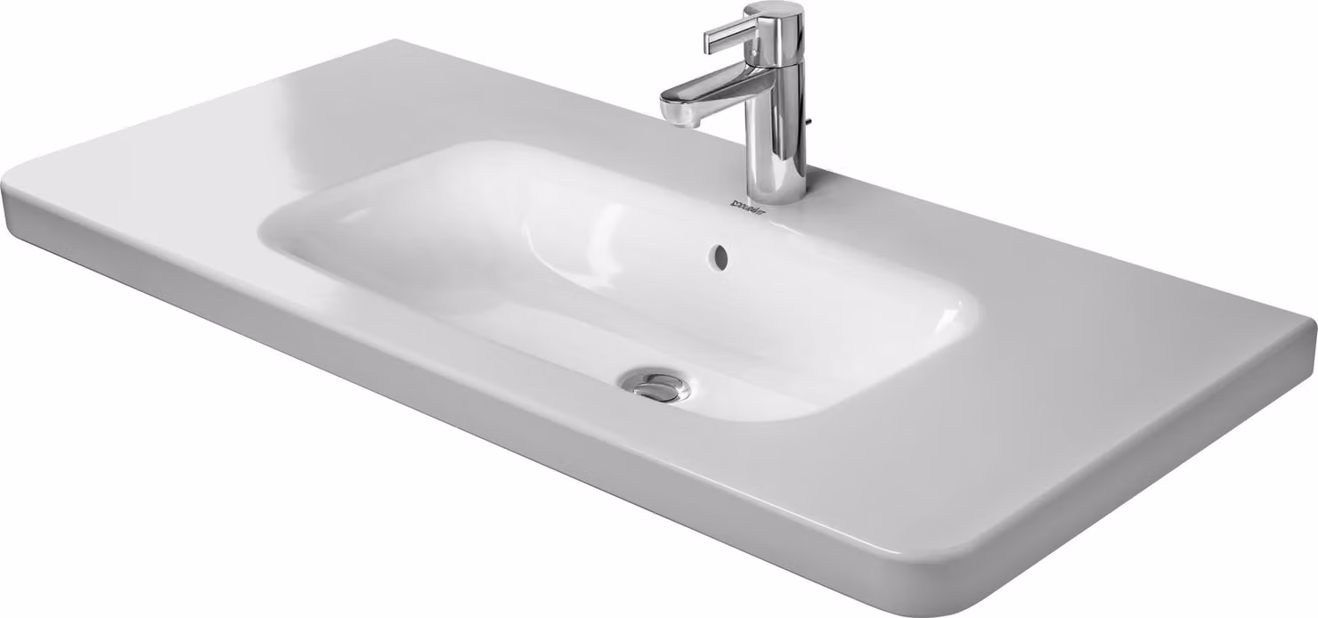 Duravit lavabo pour meubles DuraStyle 100cm avec trop-plein, avec plage pour robinetterie, 1 trou pour robinetterie, 2320100000, 2320100000