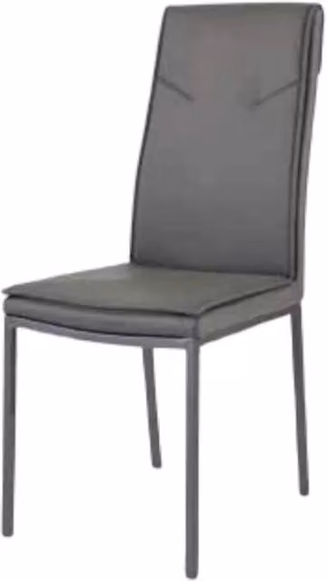 Set 6 sedie ecopelle colore grigio struttura metallo 43x59,5 h.99,5