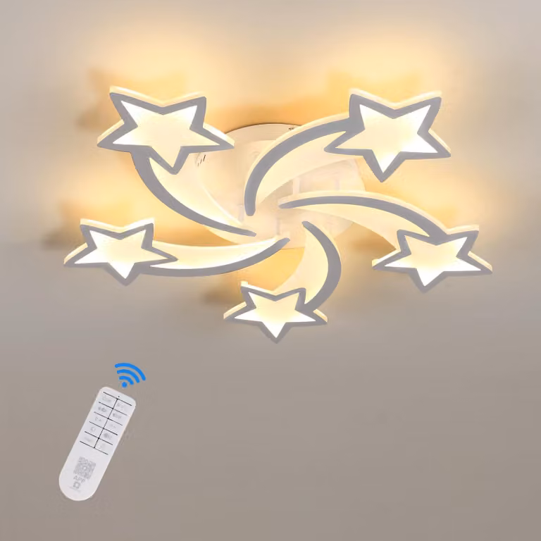 Lampada da soffitto LED, dimmerabile, 50W, colore bianco "Stella", temperatura di colore regolabile da 3000K a 6500K, diametro 70 cm