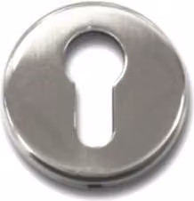 Bocchetta tonda Milena Yale in ottone cromato satinato – 1