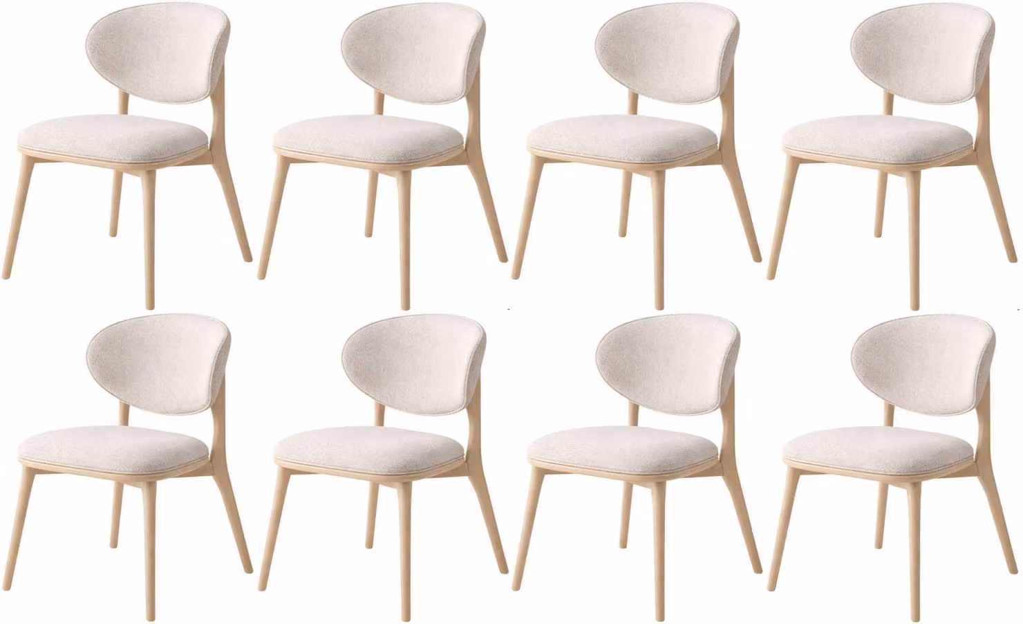 Sedia, stile moderno, colore beige chiaro, legno, nuova, soggiorno, cucina