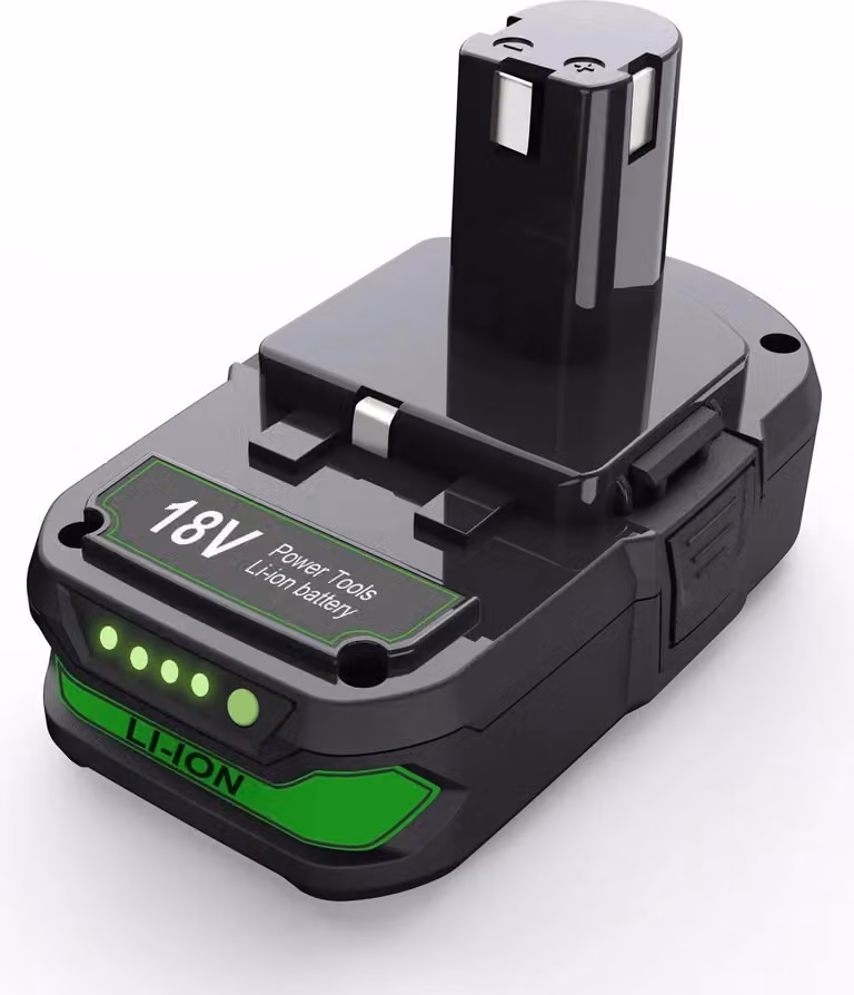 Batteria di ricambio - 18 V Li-Ion - 3000 mAh - Compatibile con P107/P108/RB18L50 - Per utensili a batteria - 1 pezzo - Viola