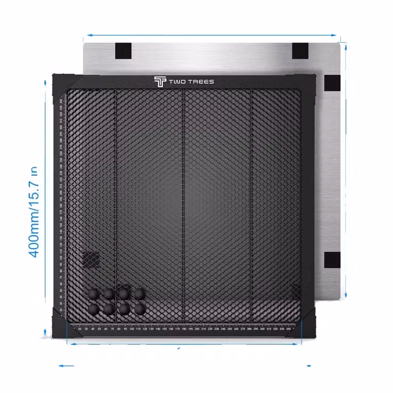 Letto a nido d'ape laser, compatibile con macchine CO2, maggiore efficienza di taglio, 400x400x22mm/li/ul/div