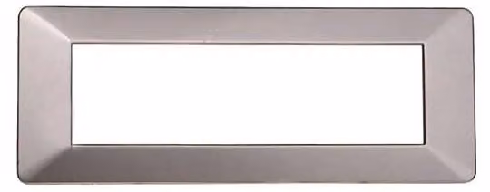 Placca compatibile Vimar Plana 7 moduli plastica colore titanio Ettroit EV83708