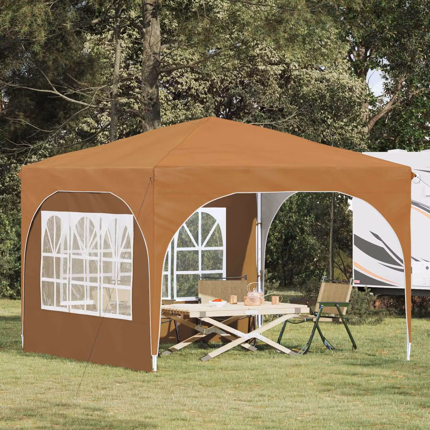 Tenda per feste a pop-up vidaXL Beige L/P/H: 290 x 290 x 245 cm