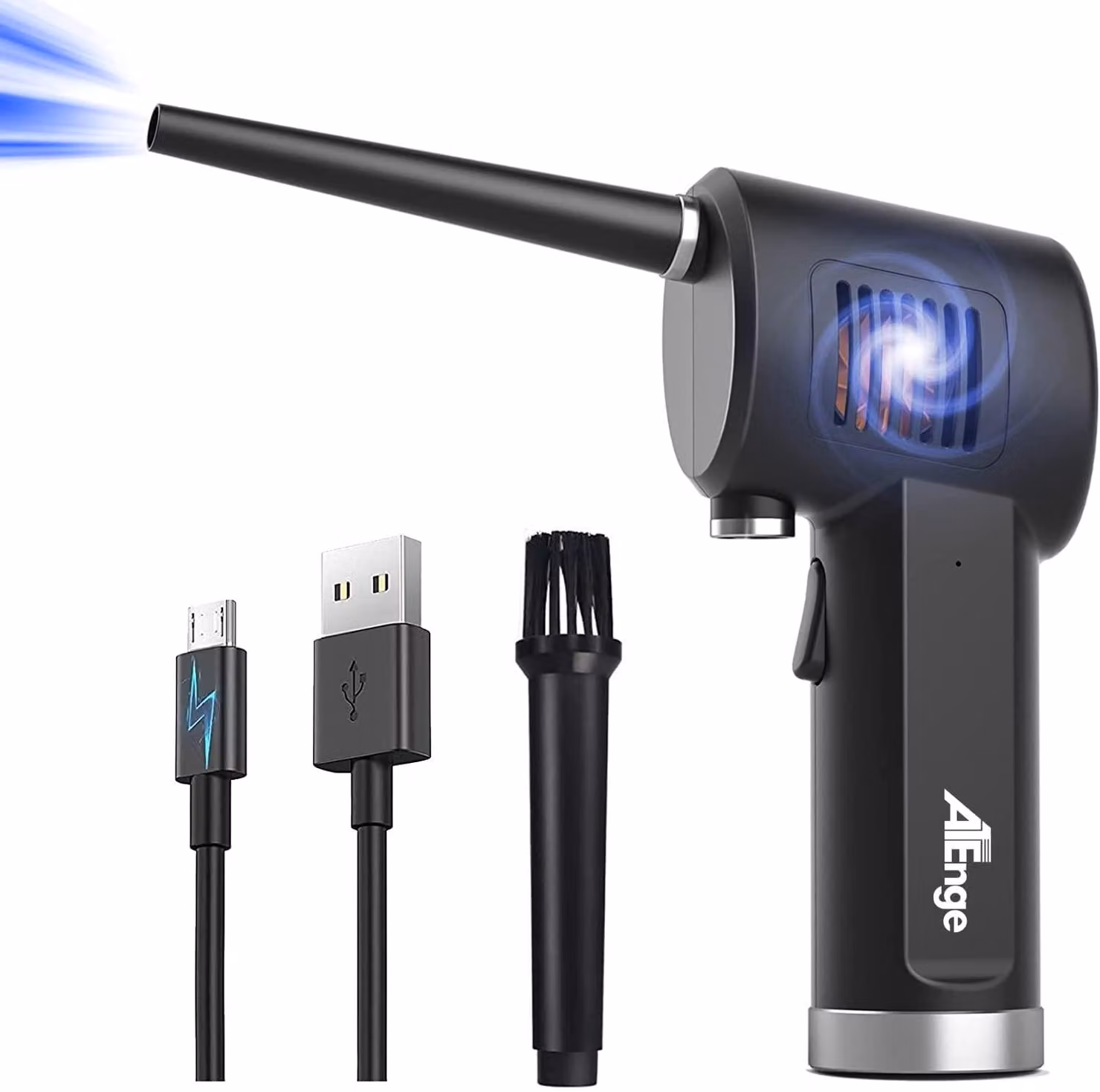 Aspirapolvere elettrico portatile, 6000mAh, erogatore d'aria ricaricabile con cavo USB