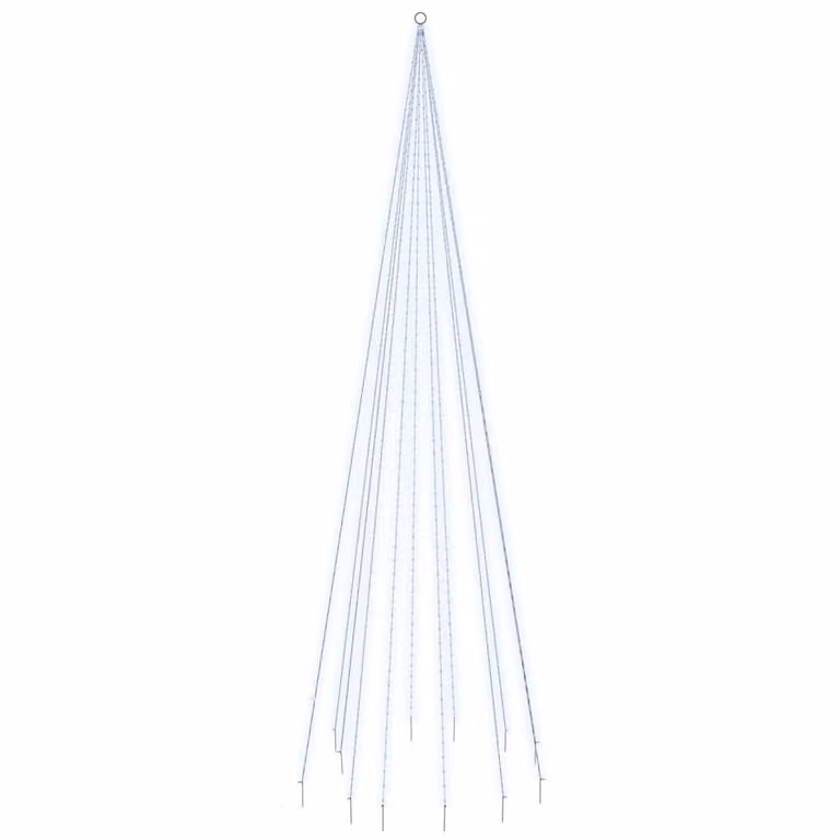 Albero di Natale a LED per pennone Bianco freddo 732 LED 500 cm