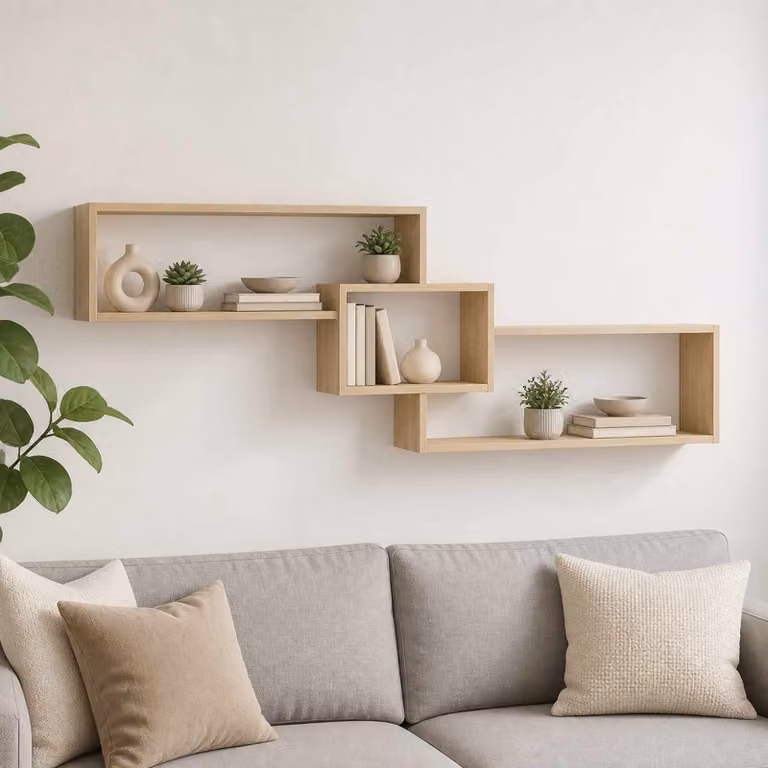 Scaffale da parete moderno vidaXL in legno color rovere sonoma, L: 158 cm, P: 17 cm, H: 53 cm