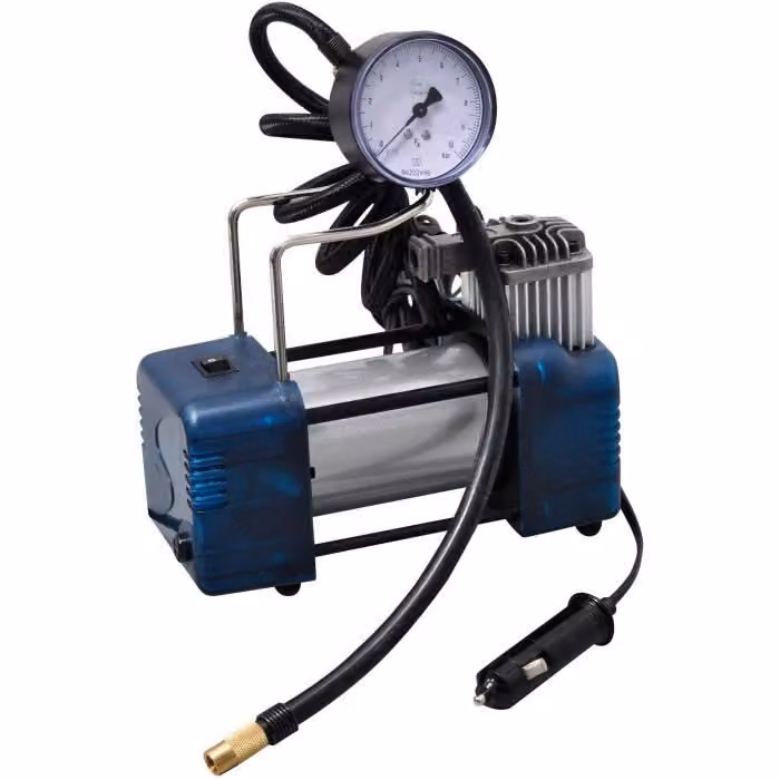 Compressore con manometro, , 12 V, 7 bar