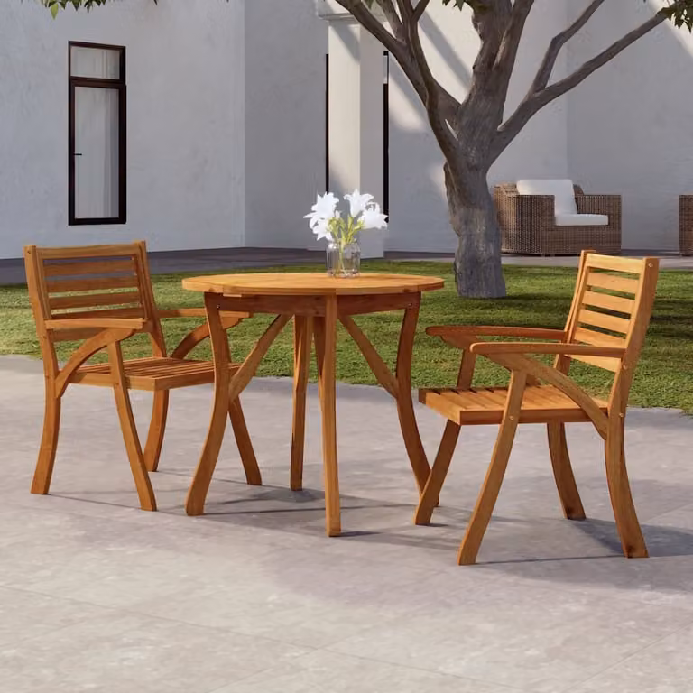 Maison Exclusive - Tavolo da giardino Ø 85 cm in legno massello di acacia