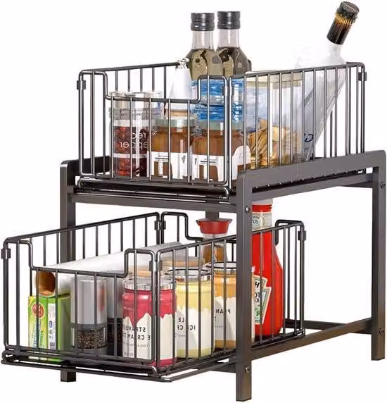 Scaffali da cucina pieghevoli, scaffali scorrevoli per giochi di cucina, pareti da cucina ribaltabili, pannelli in acciaio pieghevoli da posizionare sotto il lavello