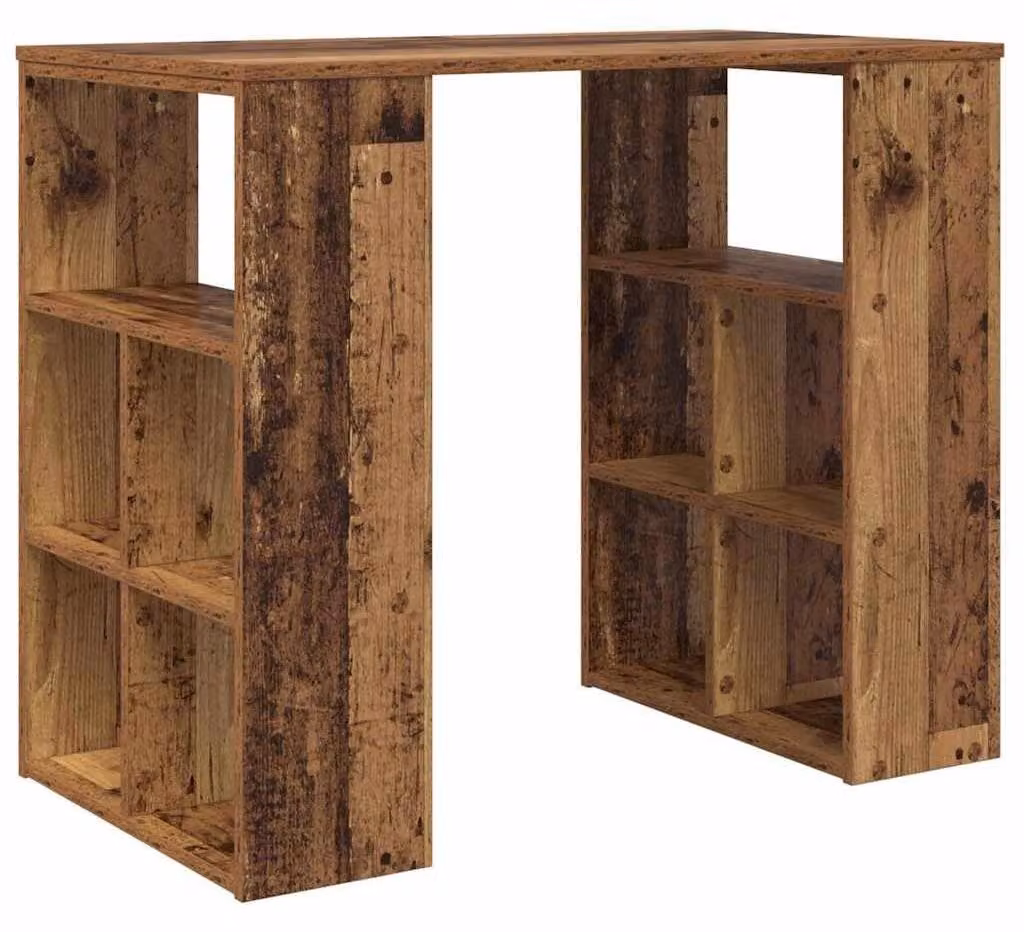 Scrivania Solidchoice con ripiani integrati, dimensioni 90 x 50 x 75 cm