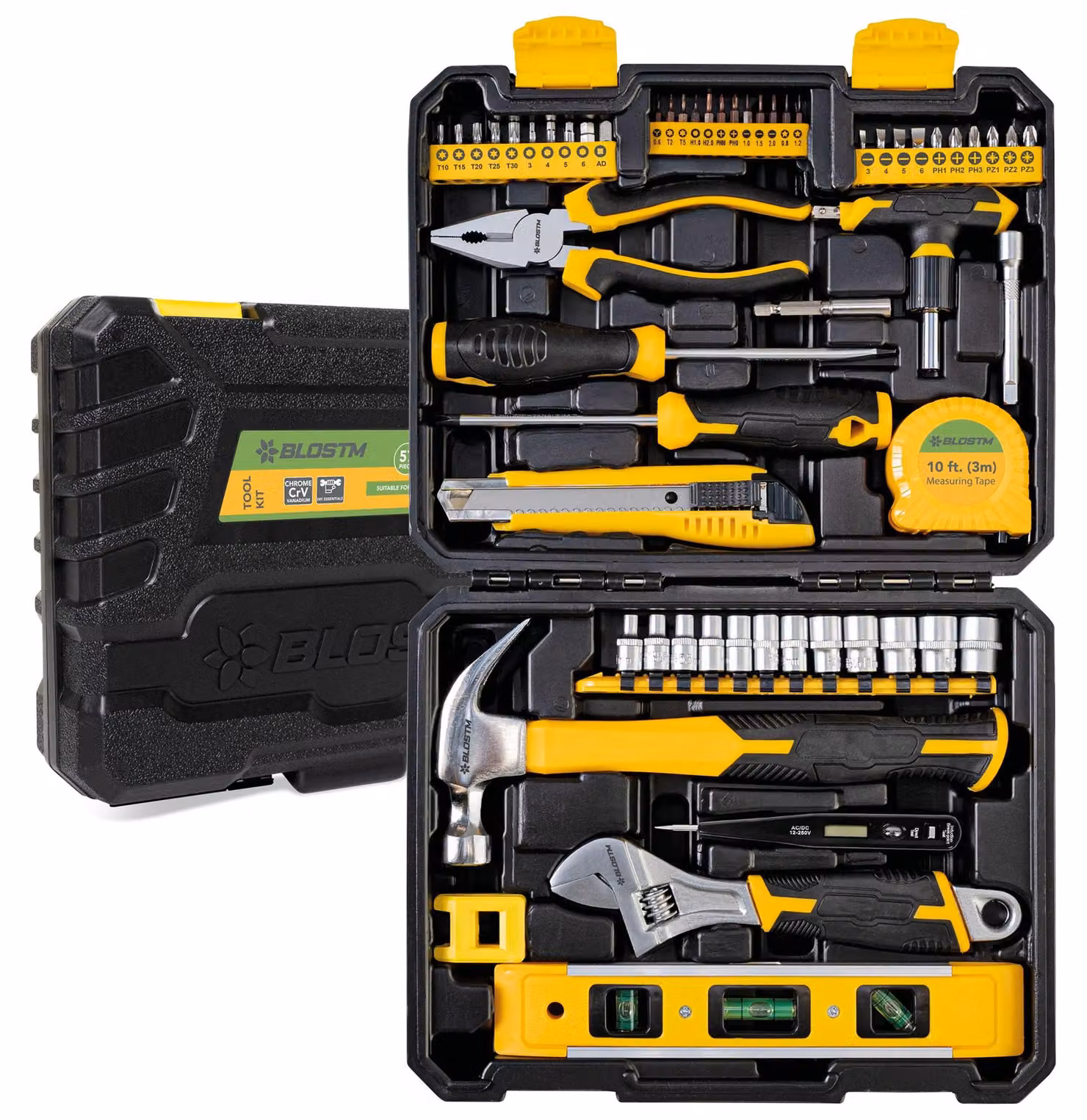 Kit di utensili da 57 pezzi – Set completo di utensili manuali per riparazioni