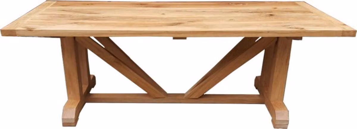 Casa Padrino tavolo da pranzo in legno massiccio di rovere 240cm Imperial - Versione pesante