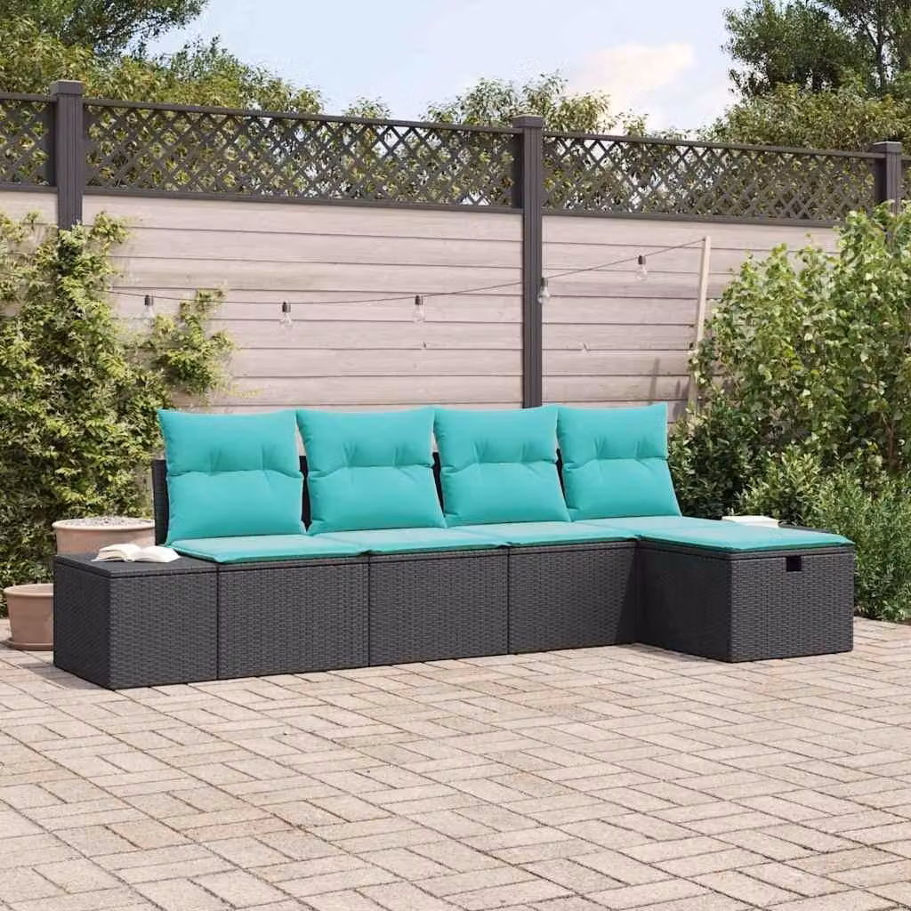 Maison Exclusive - Set di divani da salotto, 4 pezzi, in rattan sintetico