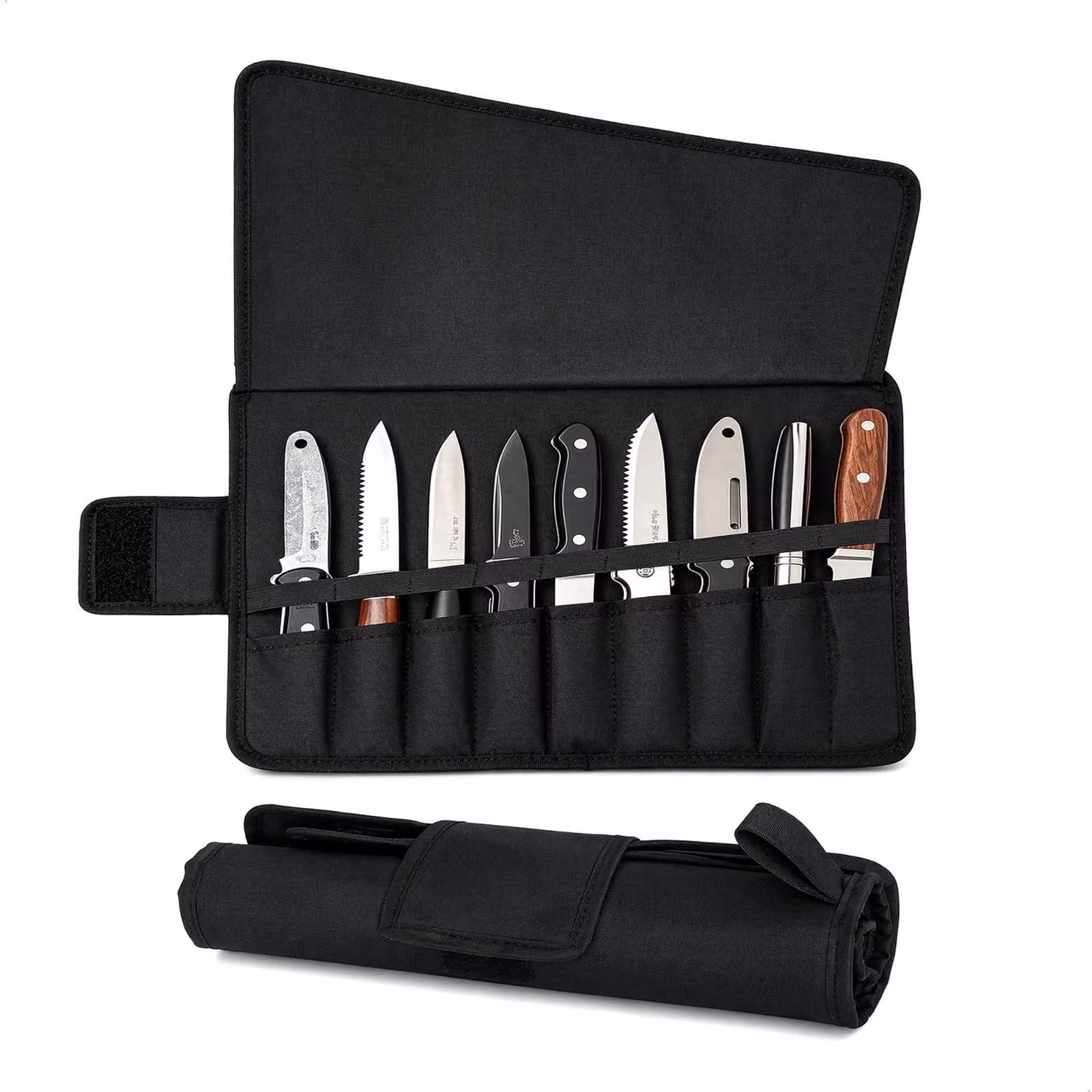 Custodia per posate con 9 scomparti, realizzata in tessuto Oxford impermeabile, portatile grazie alla maniglia, ideale per la cucina e il campeggio