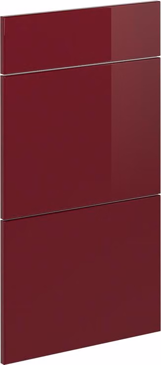 Frontale cucina Vicco R-Line Rosso lucido 39.6 x 70.4 cm frontale del mobile per mobile base con cassetti, Model 41254