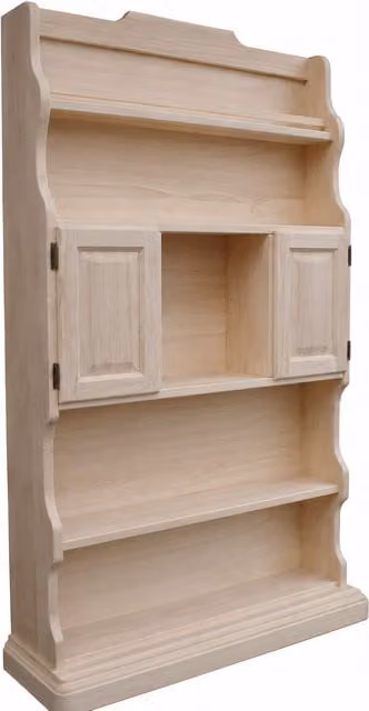 Mobile bar porta bottiglie in legno grezzo Mobili 2G L/P/H: 126 x 33 x 199 cm