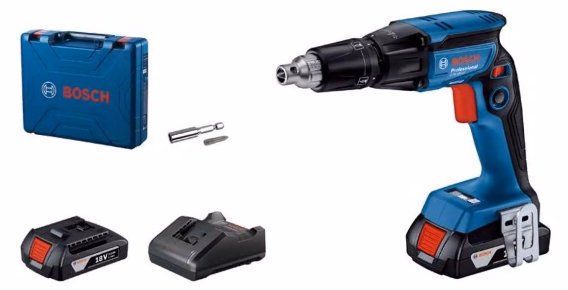 Bosch GTB185-LI Professional, Avvitatore elettrico, pistola con impugnatura, 1/4", nero, blu, rosso, senza spazzole, 4500 giri/min