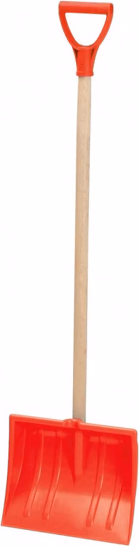 PROSPERPLAST pala da neve per bambini rossa 90 cm manico in legno e impugnatura Pala da neve