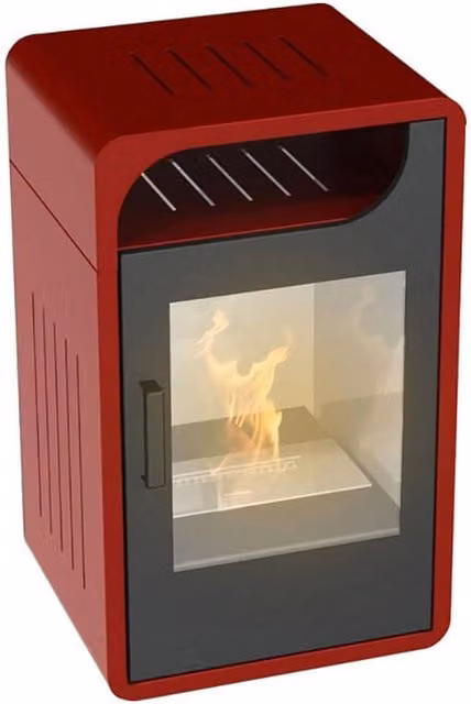 Stufa a Bioetanolo da Interno 65x40x38 cm 2,5kW Vannini Fiammetta Junior Statica Bordeaux