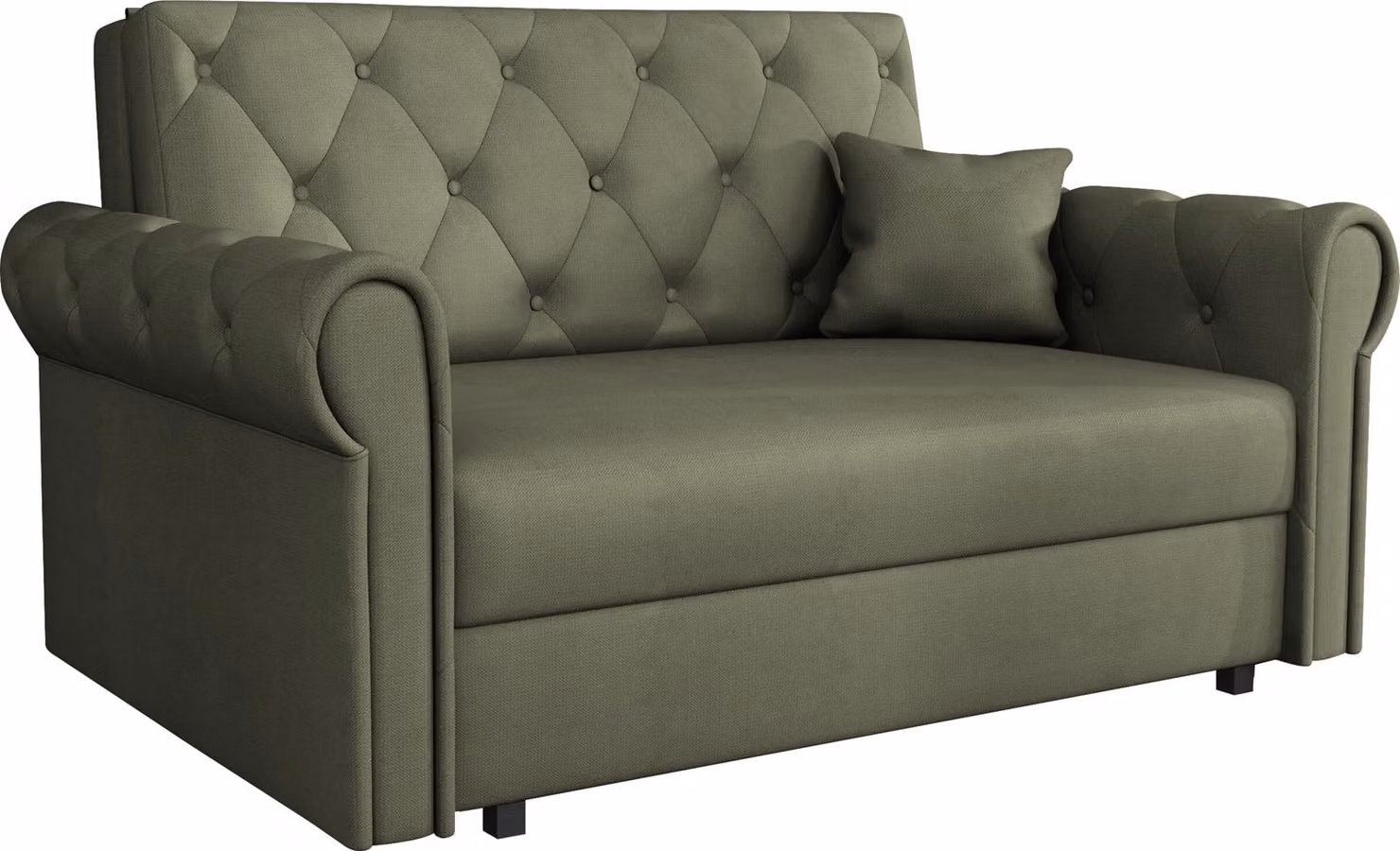MIRJAN24 Divano letto Viva Roma II con funzione letto e contenitore, divano imbottito, elegante divano imbottito del produttore (colore: Kronos 46)