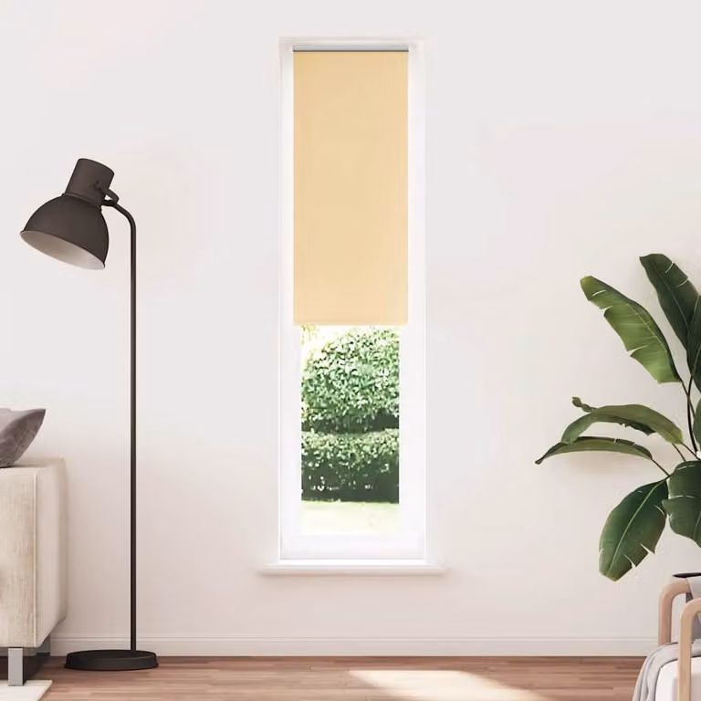 Tenda a Rullo Oscurante vidaXL in Poliestere Beige L: 60 cm, H: 210 cm