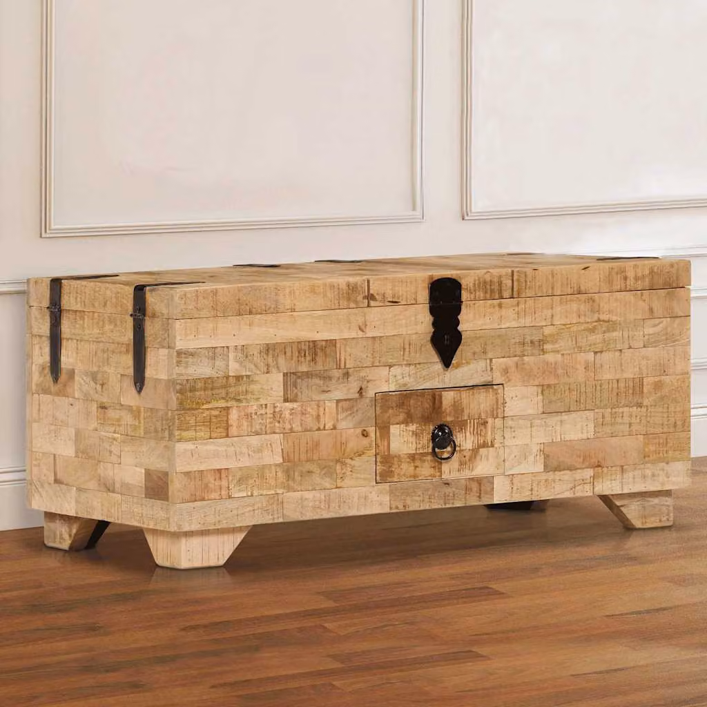 vidaXL Tavolino da Salotto in Legno Massello di Mango 80x40x35 cm