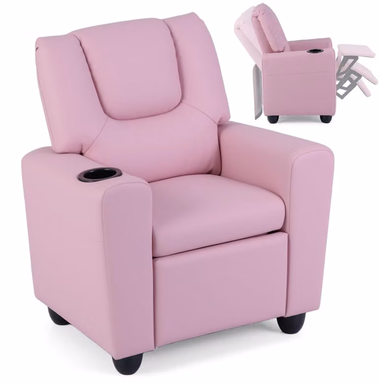 FANTASK: Poltrona per bambini, poltrona relax con funzione relax, schienale regolabile e