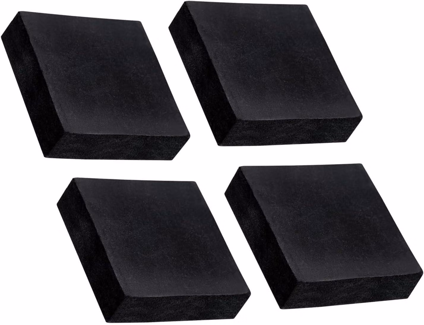 Pattini antivibranti, confezione da 4 pezzi - Gomma - 50 mm x 50 mm x 15 mm - Antiscivolo - Elevate prestazioni di smorzamento - Isolamento dalle vibrazioni - Resistenti