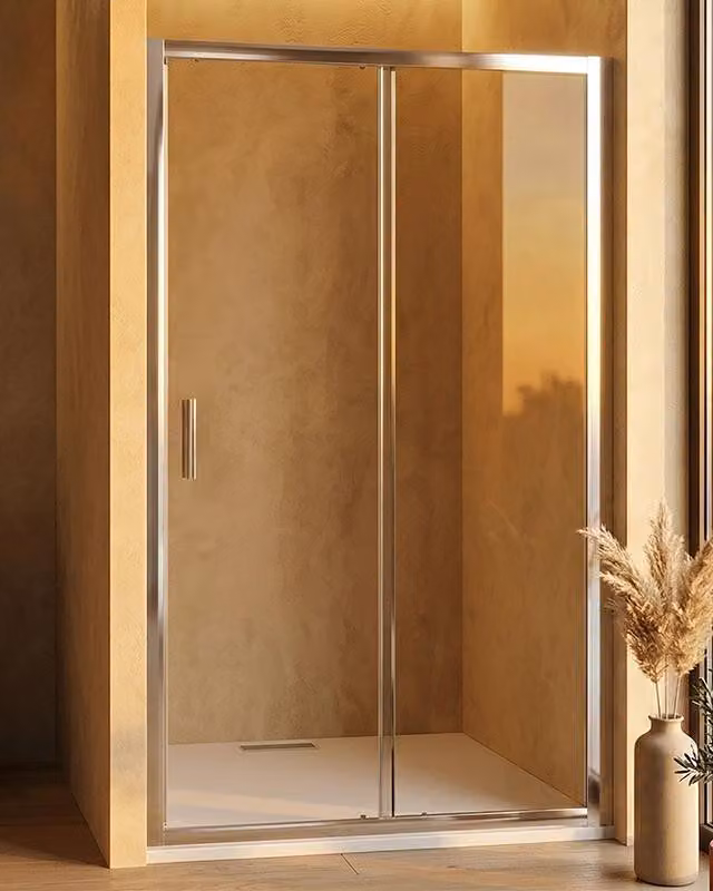 Nicchia doccia 140 cm scorrevole vetro trasparente 6 mm 190 H Nuvola