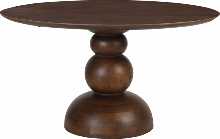 SIT Möbel Tavolo da pranzo rotondo | Ø 130 cm | legno massiccio di mango marrone | L 130 x P 130 x H 76 cm | 14731-30 | Serie RONDURA