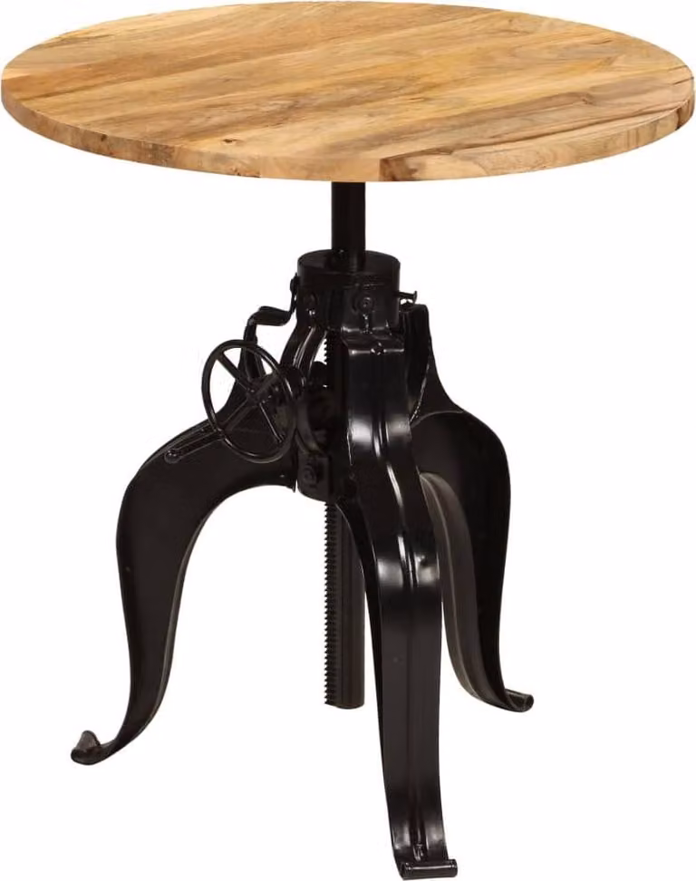 Maison Exclusive - Tavolino da bar in legno massello di mango 75x(76-110) cm