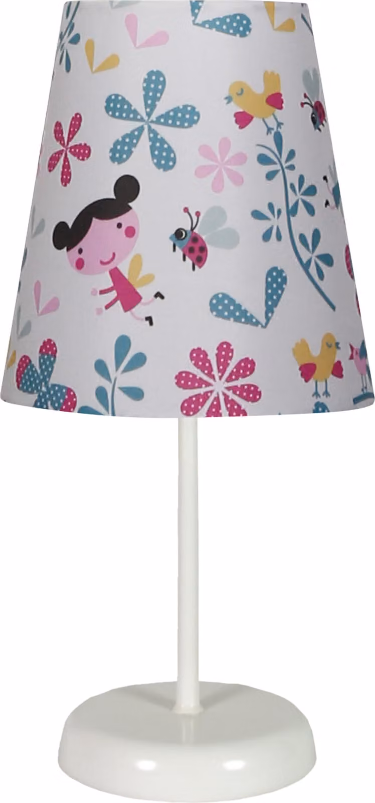 Lampada da tavolo GIRL bianca multicolore 1xE14x40W in tessuto, dimensioni: 31x14x14 cm, IP20, Candellux