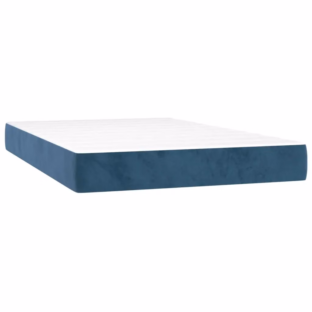 Materasso Ibrido vidaXL in Velluto Blu o Bianco, Rigidità H3, L/P/H: 200 x 120 x 20 cm – 2
