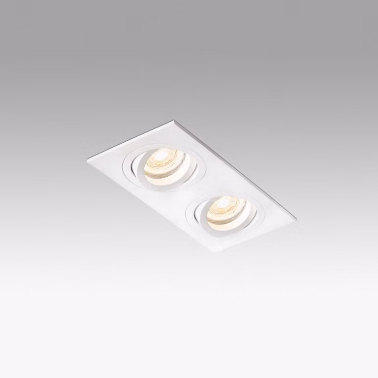 Lampada da incasso orientabile RADÓN-2 a 2 luci bianca