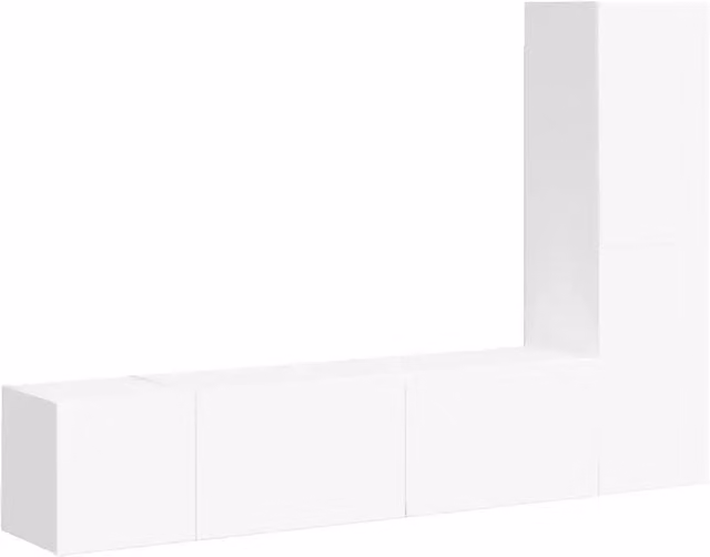 Set di Mobili Porta TV 3 pz | Armadietto TV | Mobile Porta TV Bianco in Legno Multistrato