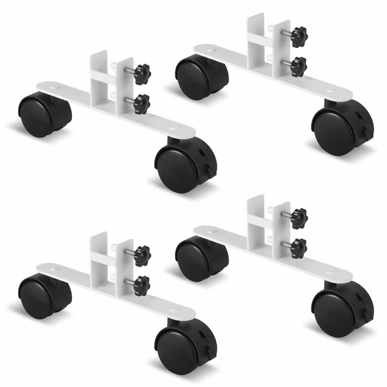 Ikodm, set di 2 supporti con ruote per riscaldamento a infrarossi, supporti universali per radiatori, rotelle a 360°, bloccabili, adatti per radiatori