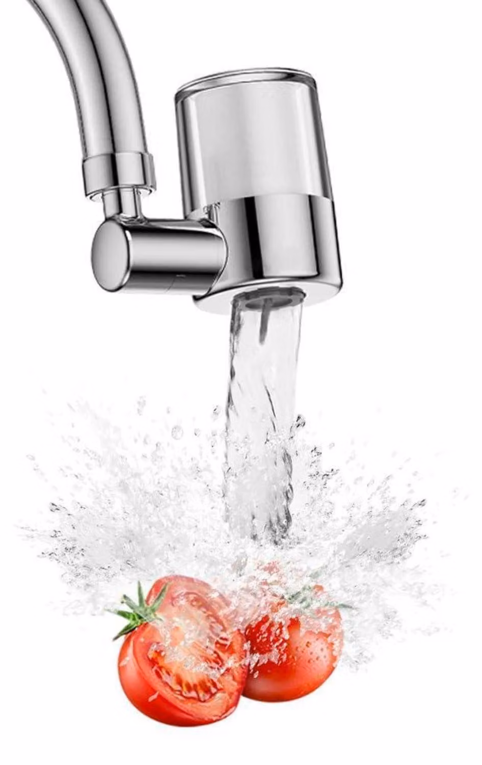 Filtro per rubinetto, rotazione a 720°, 2 modalità, acciaio inossidabile cromato, per cucina o bagno
