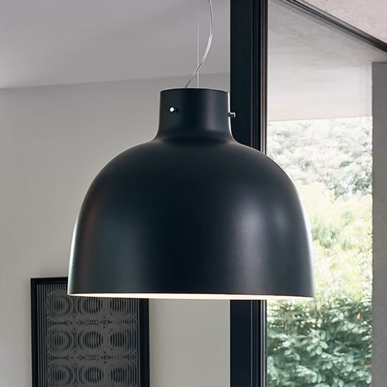 Kartell Lampada a sospensione Bellissima, Nero, Soggiorno / Sala da pranzo, Plastica, Design, Lampada a sospensione