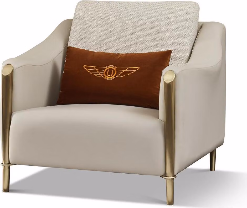 Sessel Design Stuhl Polster Leder Lounge Fernseh 1 Sitzer Einsitzer