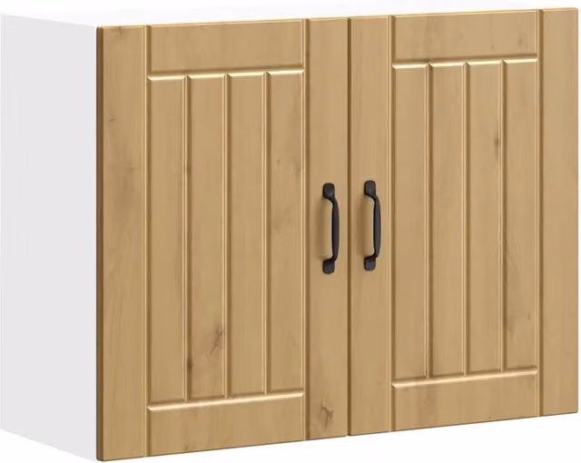 Pensile da cucina Lucca design moderno 80 x 31 x 60 cm grande spazio di archiviazione in legno multistrato rovere artigianale 02_0050181
