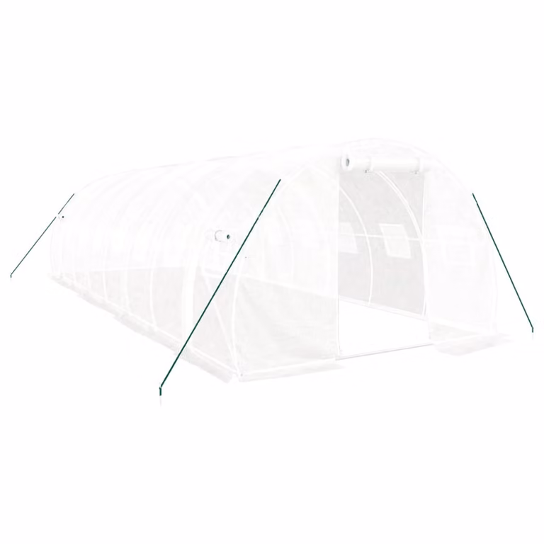 Serra con Telaio in Acciaio Bianco 24 m² 8x3x2 m