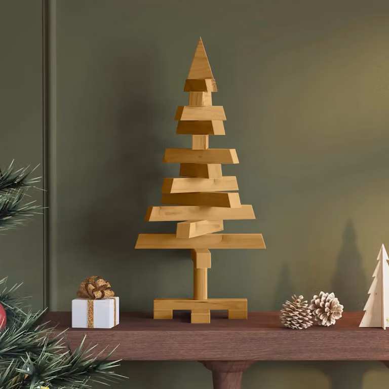 vidaXL Alberi di Natale Marrone 60 cm Legno di pino massello
